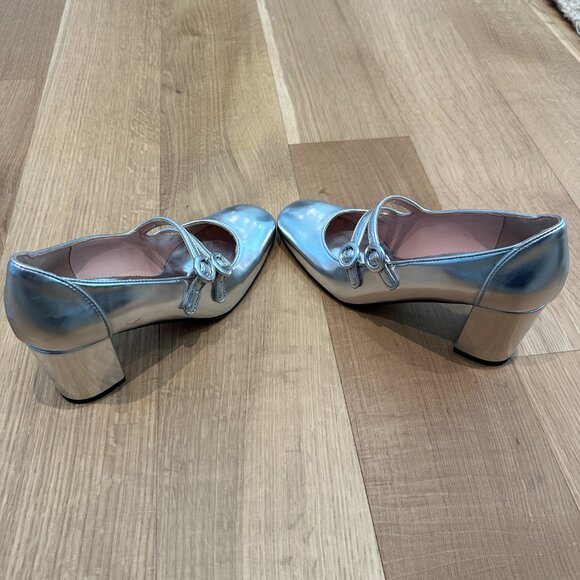 J. Crew Silver Heels - Picture 3 of 4